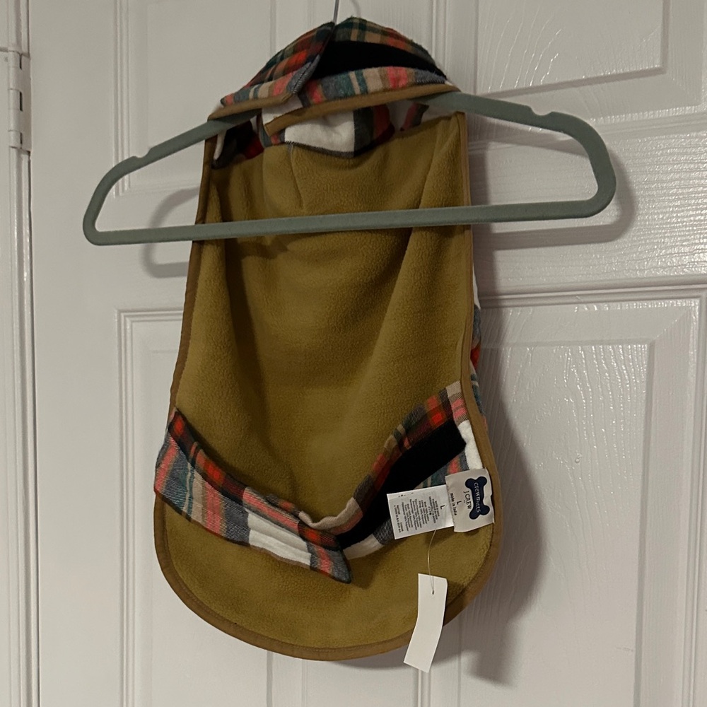 J. Crew CrewMutts Flannel Dog Jacket, Size L, NWT - Picture 2 of 5